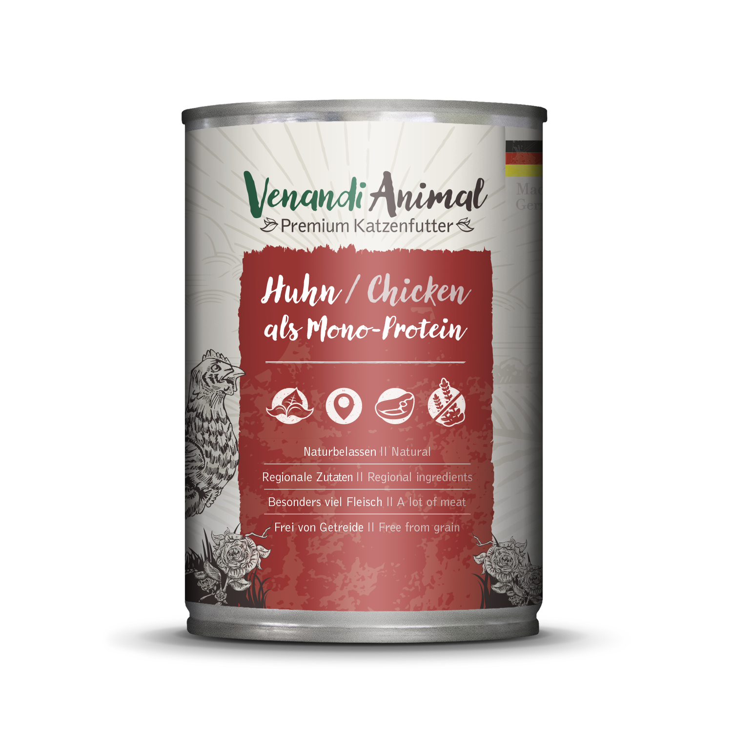 Venandi Nassfutter Venandi Animal Mono-Protein 6x400 g Huhn