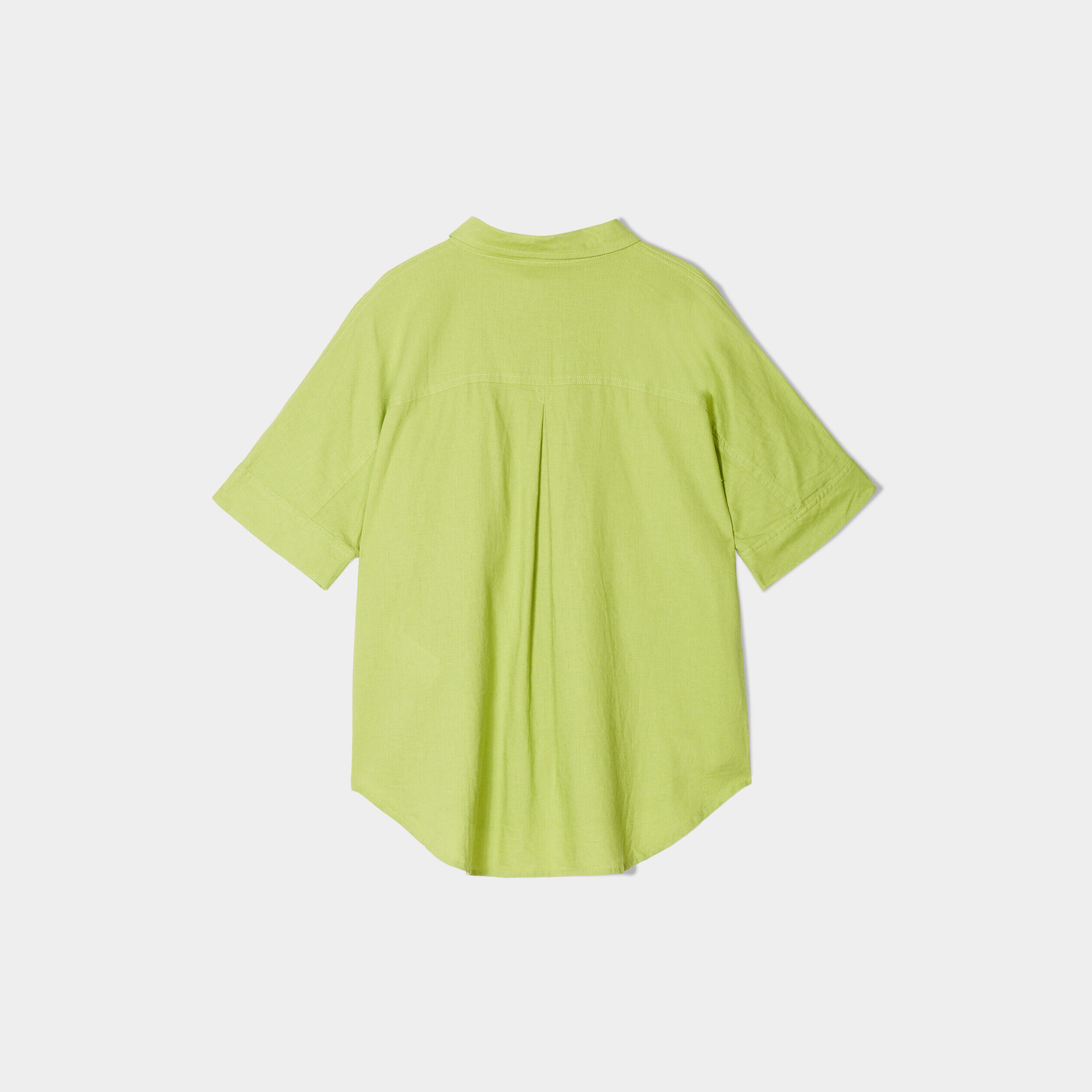 Chemise manches courtes vert anis femme | Cache Cache