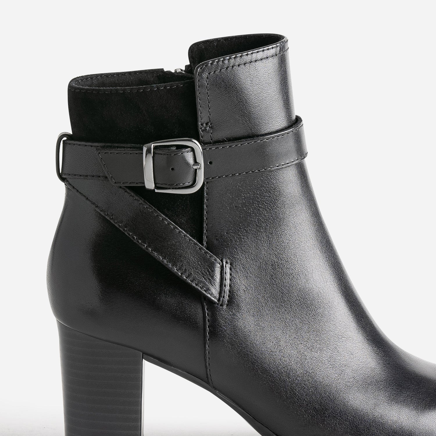 Boots CAPRICE noir en cuir et cuir velours