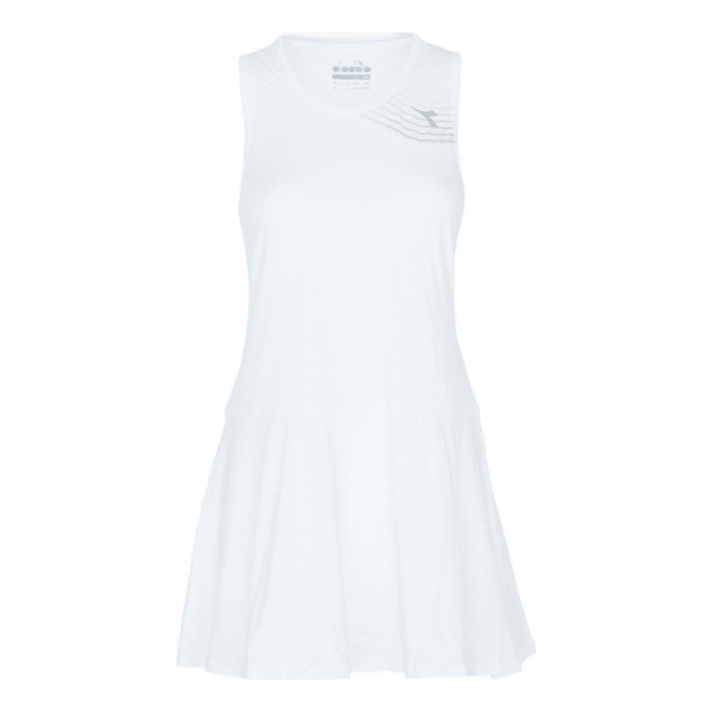Court Kleid Damen - Weiß, Hellgrau