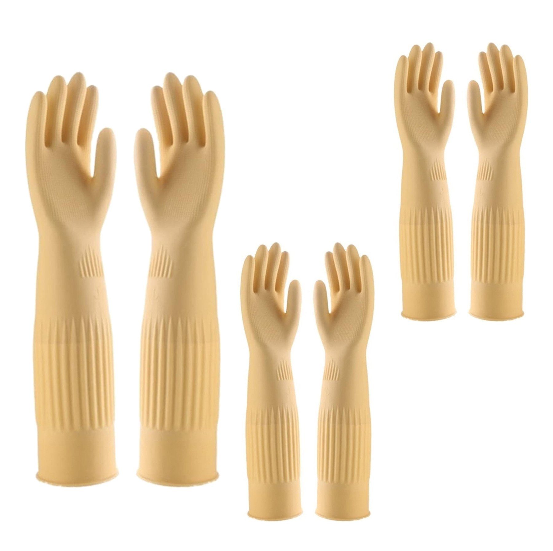 YUHRO Waschhandschuh Gummihandschuhe für die Küche und zum Geschirrspülen, 3 Paar., Schonende Reinigung, wasserdicht, wiederverwendbar.