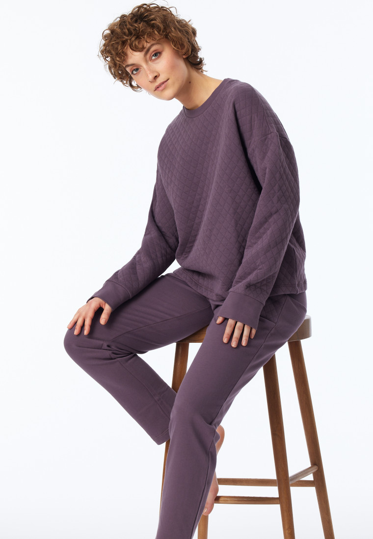 Sweatshirt Jersey-Quiltstoff und Sweatware malve - Mix+Relax