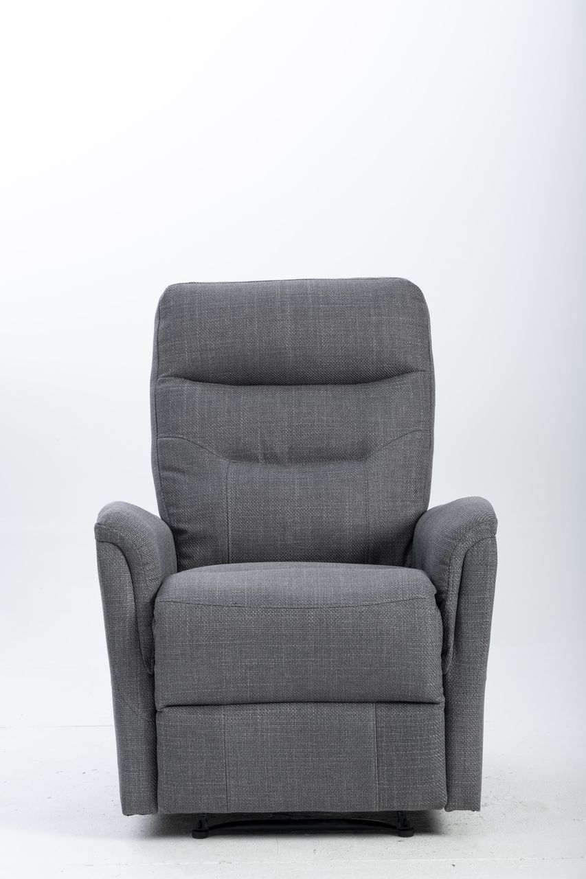 Happy Home Couchgarnitur Set Sofaset Sitzgarnitur 3tlg. mit 5 Relaxfunktionen gepolstert grau