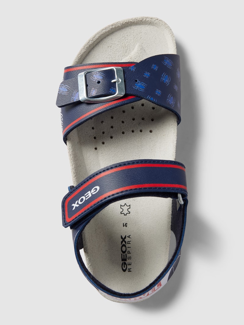 Sandalen mit Motiv-Print Modell 'GHITA' in marineblau