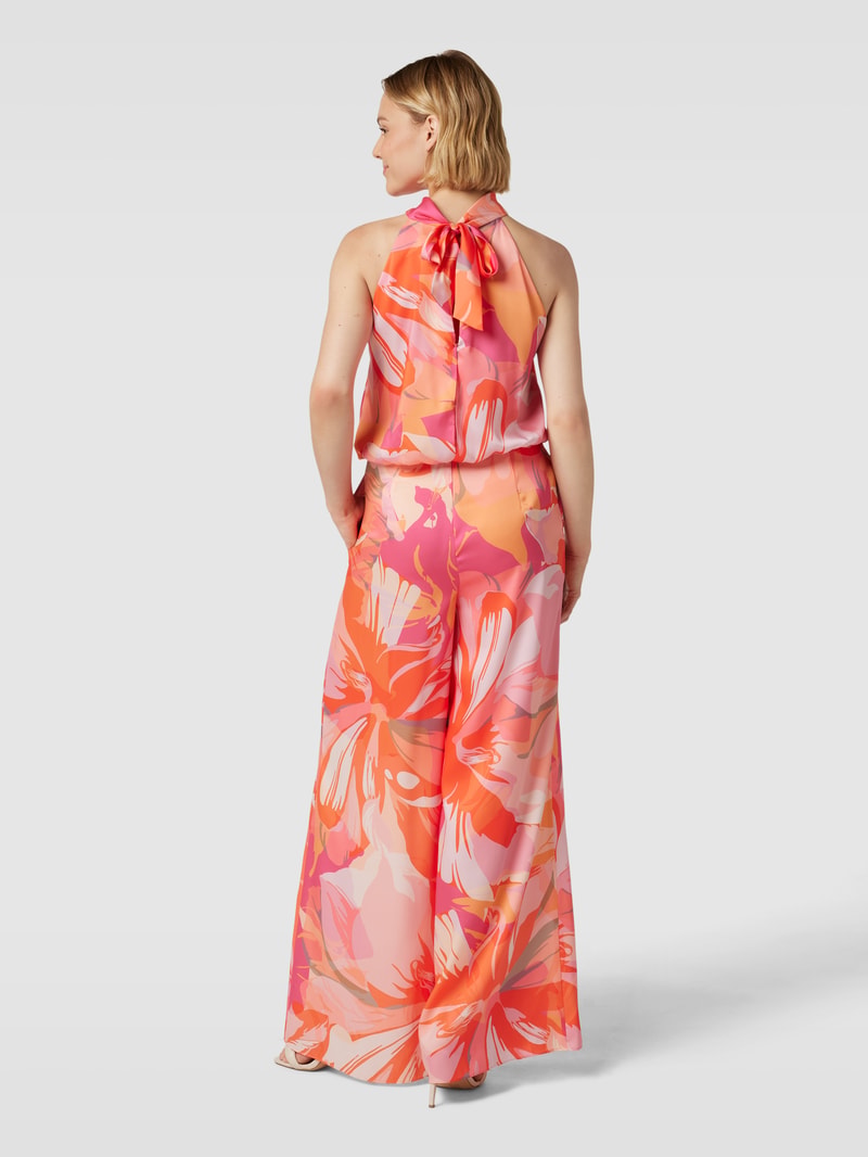 Jumpsuit mit Allover-Muster in orange