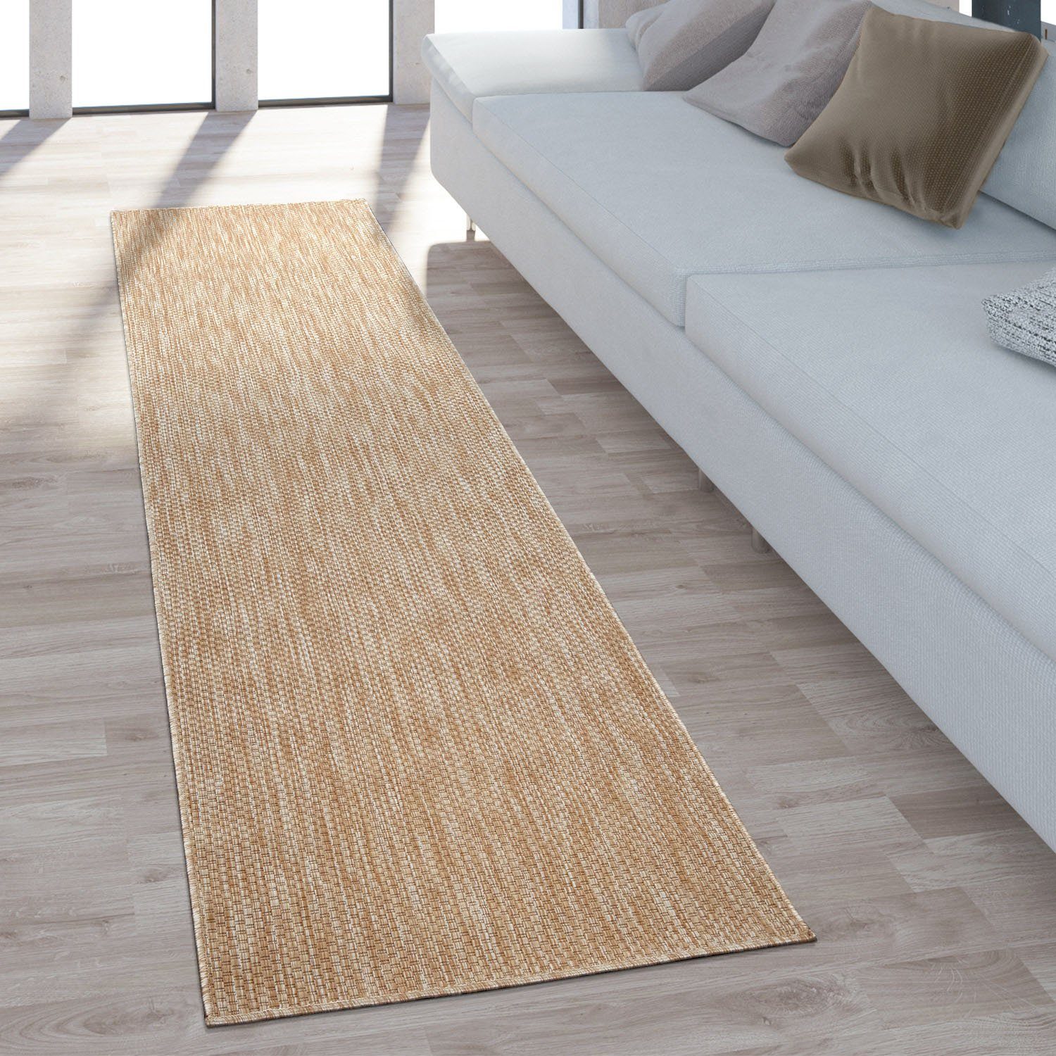 Läufer Venedig, Home affaire, rechteckig, Höhe: 5 mm, lachgewebe, Sisal-Optik, meliert, UV-beständig, Outdoor geeignet