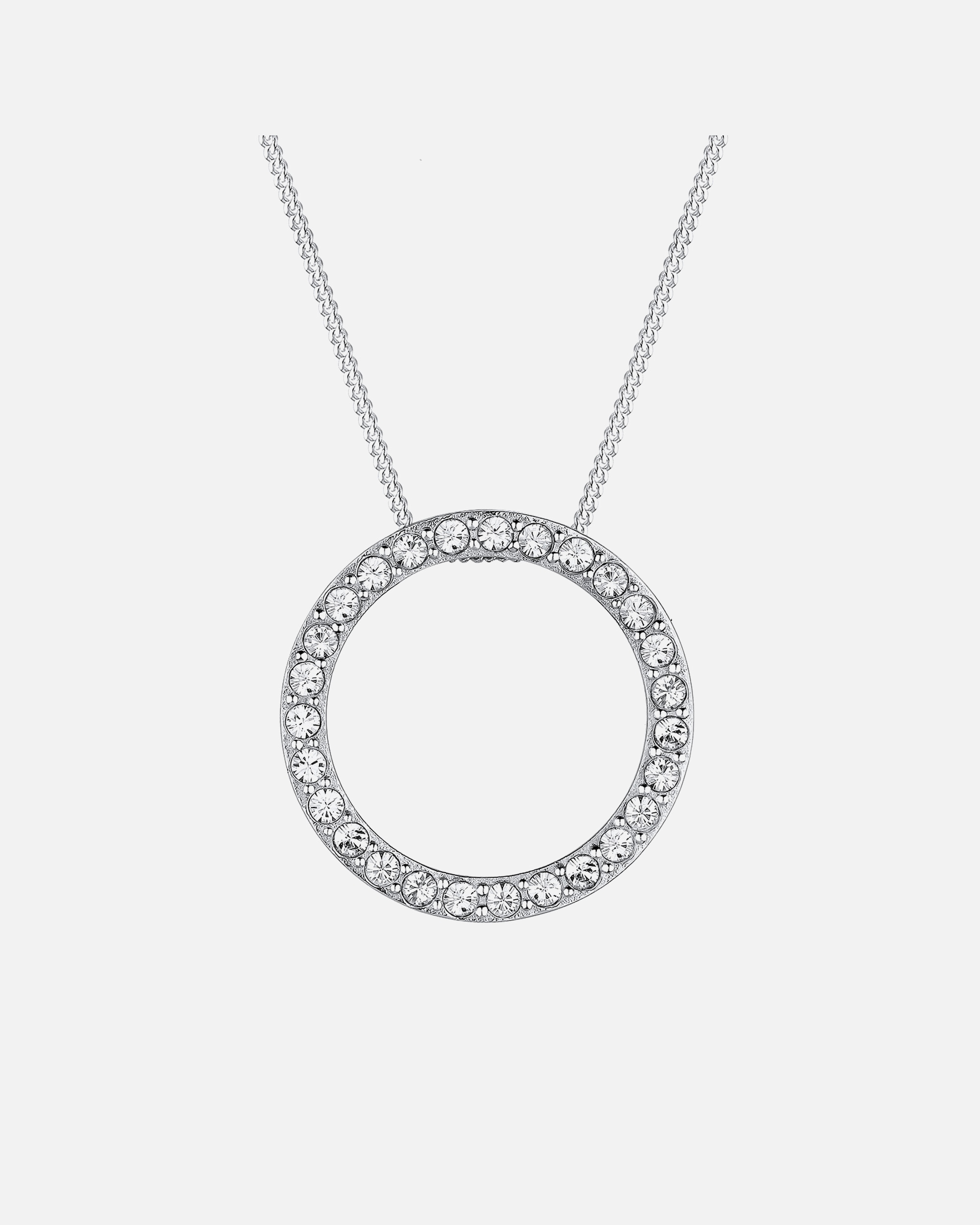 Ciondolo da donna Elli con cerchio geometrico scintillante e cristallo in argento sterling 925