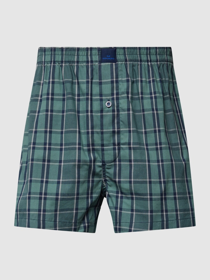 Boxershorts mit Tartan-Karo und elastischem Bund in lindgrün