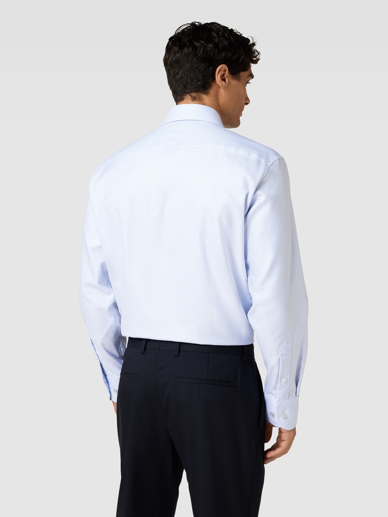 Slim Fit Premium Shirt mit Haifischkragen in bleu