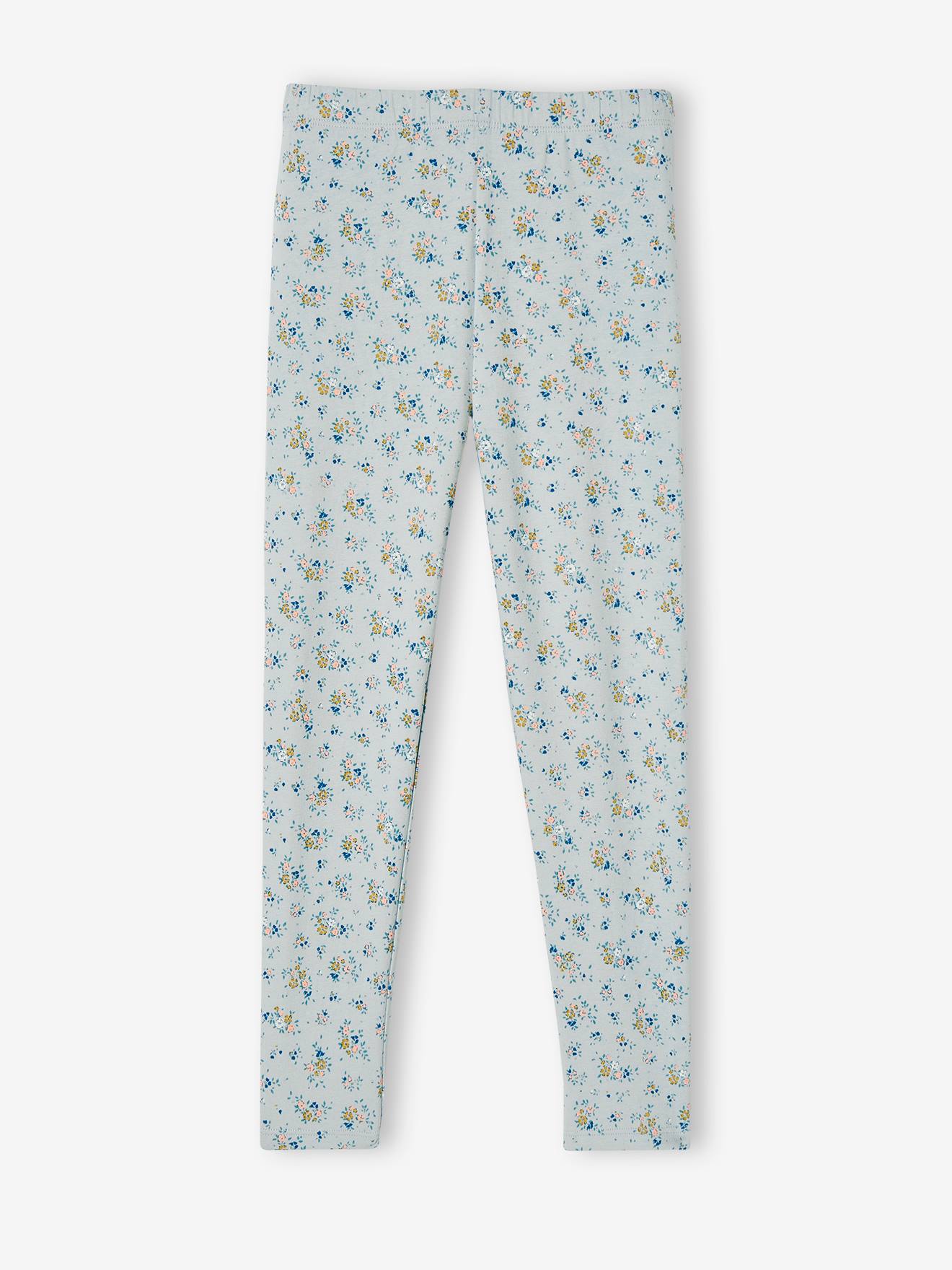 Legging fille imprimé vert de gris
