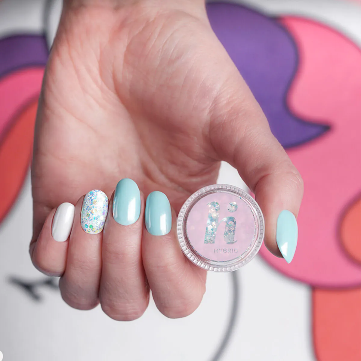 Hi Hybrid Nail Dust 511 Glam Silver Dust 0