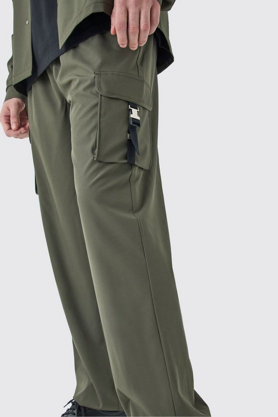 Tall Stretch Utility-Cargohose mit elastischem Bund