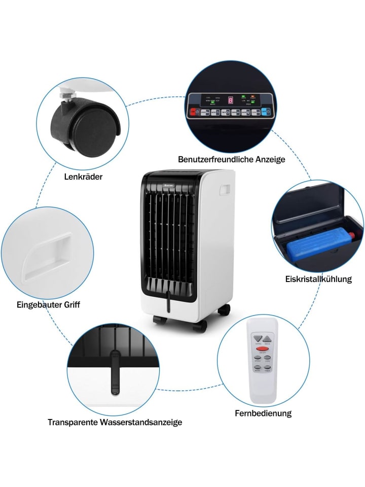 COSTWAY Mobile Klimaanlage 3 in 1 in Schwarz günstig kaufen onesize