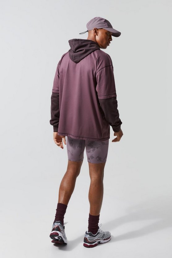 Active Leggings-Shorts mit Acid-Waschung