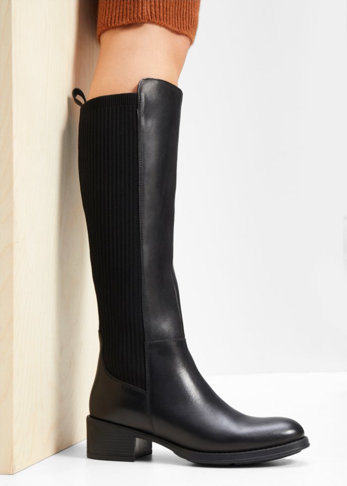Weitschaftstiefel aus Leder