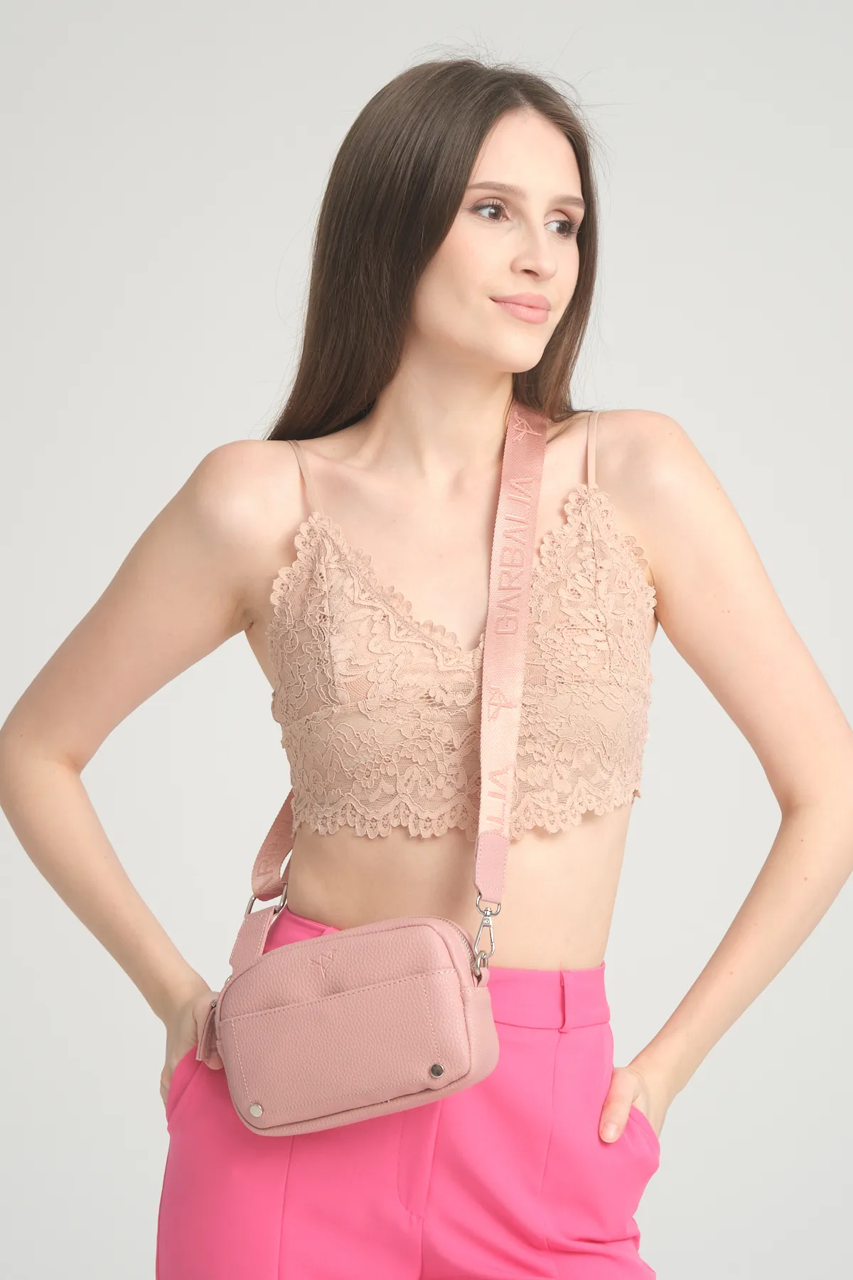 Garbalia  West Verstellbare Cross Hand Arm und Schultergurt Mini Damen Tasche mit Magnet und Reißverschluss