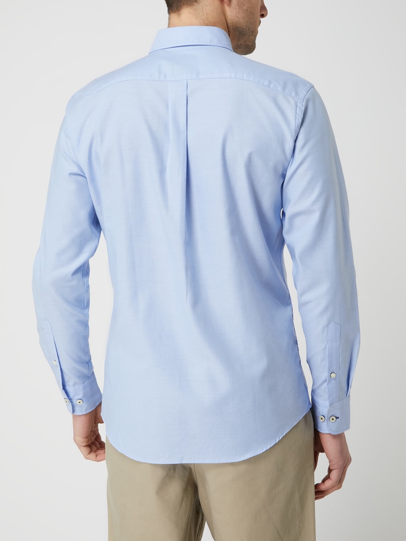 Regular Fit Freizeithemd mit Streifenmuster Modell 'All Season' in bleu