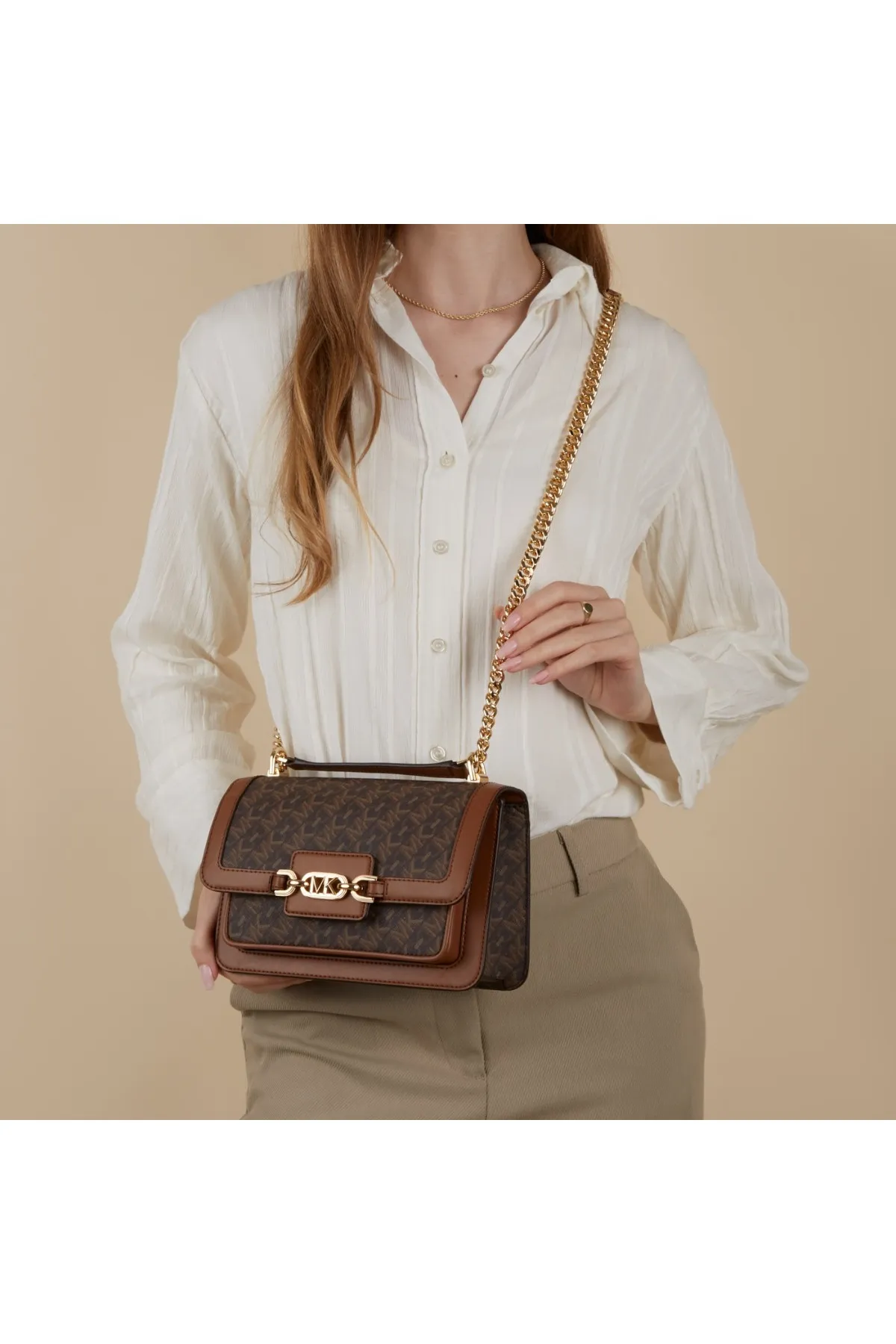 1'ASLAN  Michael Kors Damen Schultertasche Braun 30R4G7HL3B-227