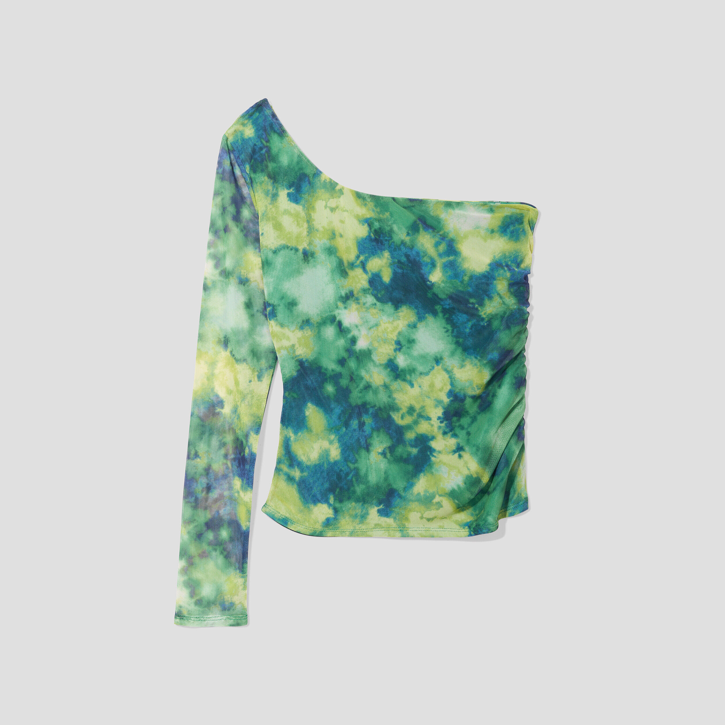 T-shirt asymétrique vert anis femme | Cache Cache