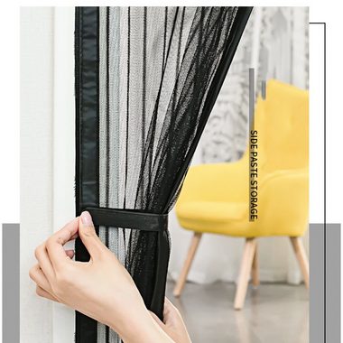 Melteine Insektenschutz-Tür Fliegengitter Tür, Magnet Insektenschutz 100x210cm(Schwarz), (1-St)