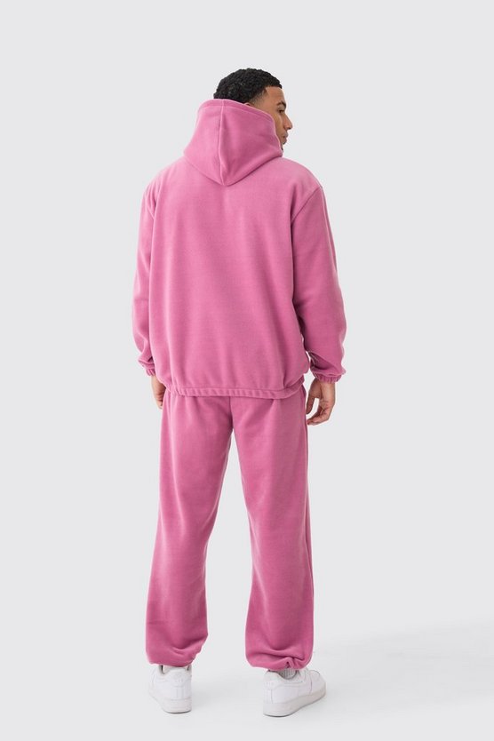 Man Oversized Fleece Hooded Tracksuit