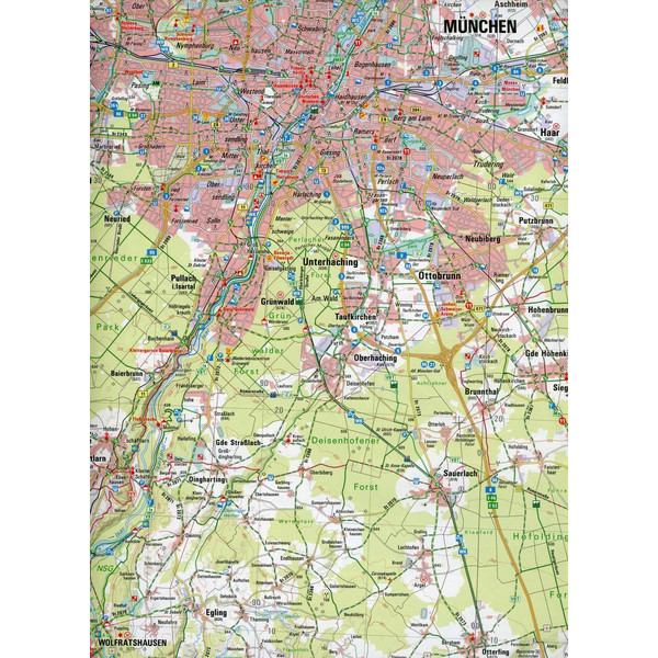 München Süd 1 : 100 000 - Wanderkarte