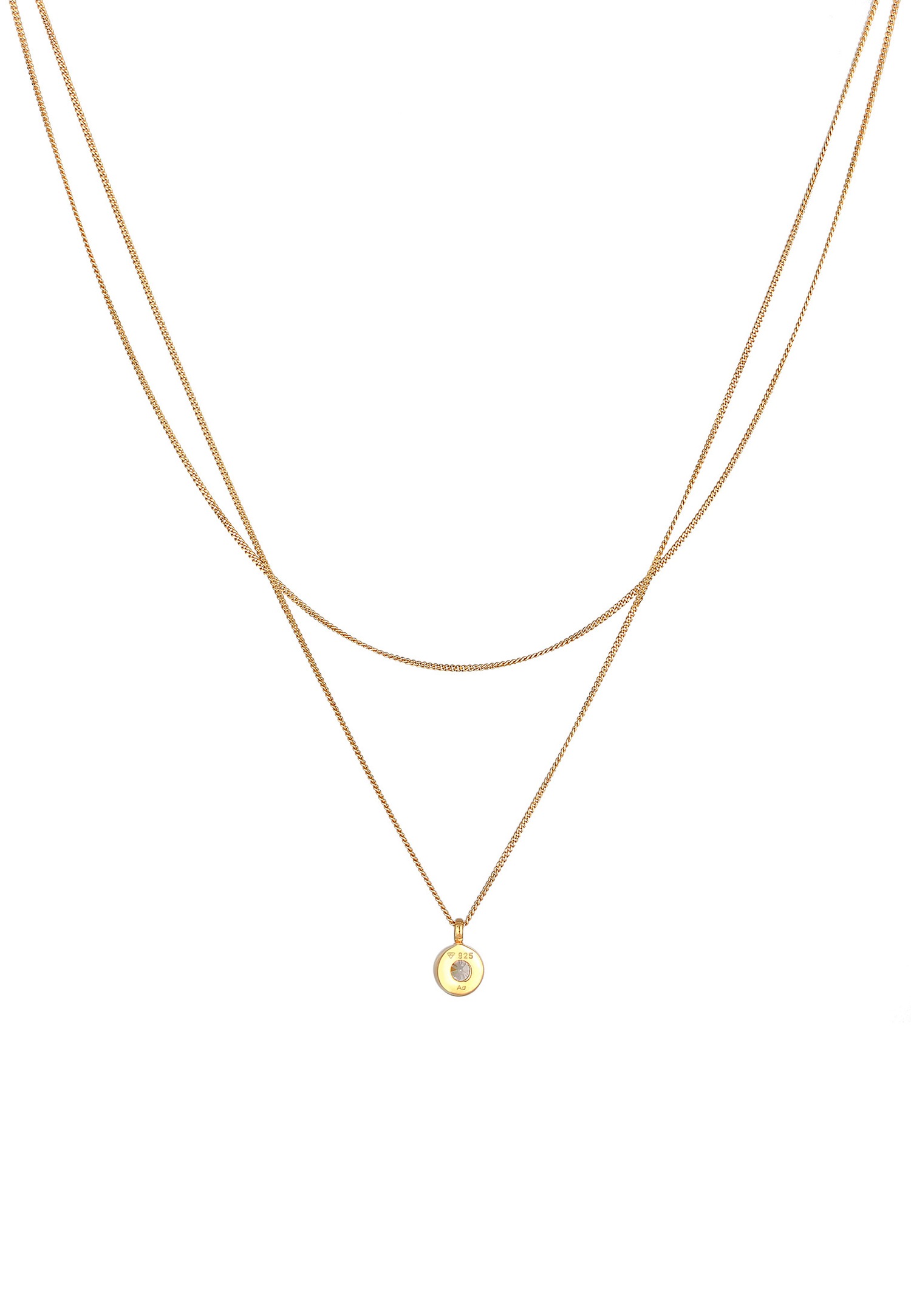 Colgante Elli Solitaire para mujer con cristales de circonita cúbica en plata de ley 925