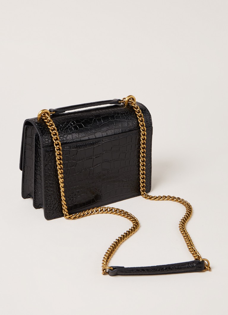 Kurt Geiger Leather crossbody bag with croc texture