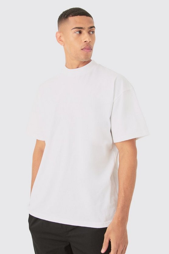 Oversize T-Shirt mit Slogan-Stickerei