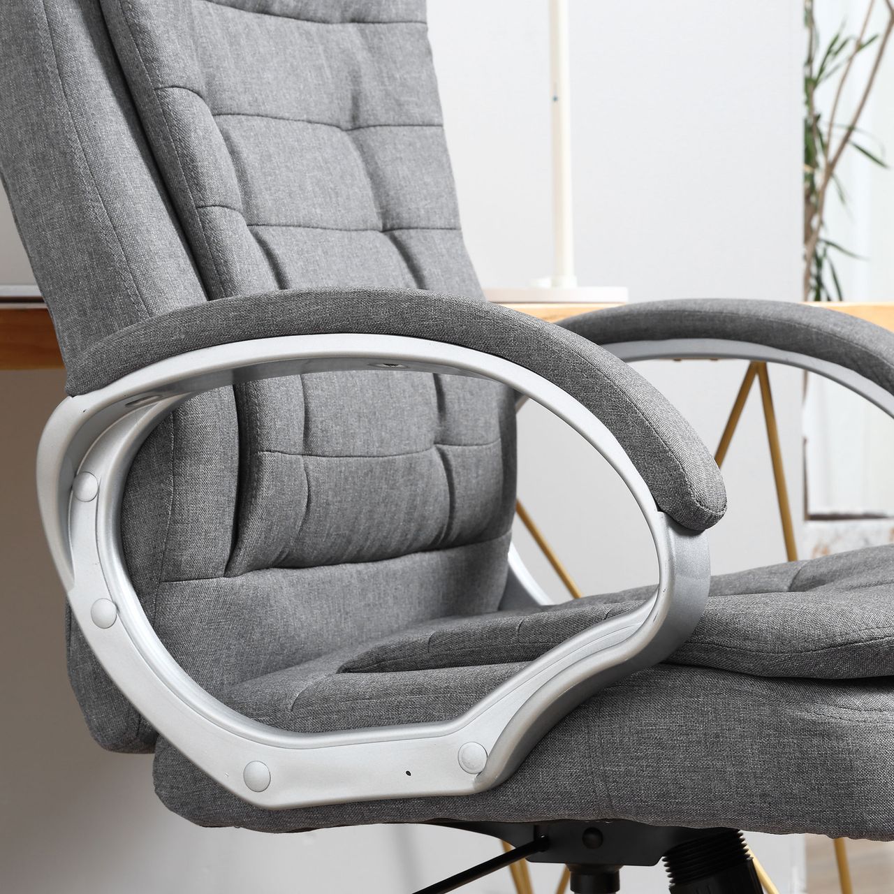Vinsetto Bürostuhl Ergonomischer 360° Drehstuhl Wippfunktion höhenverstellbar