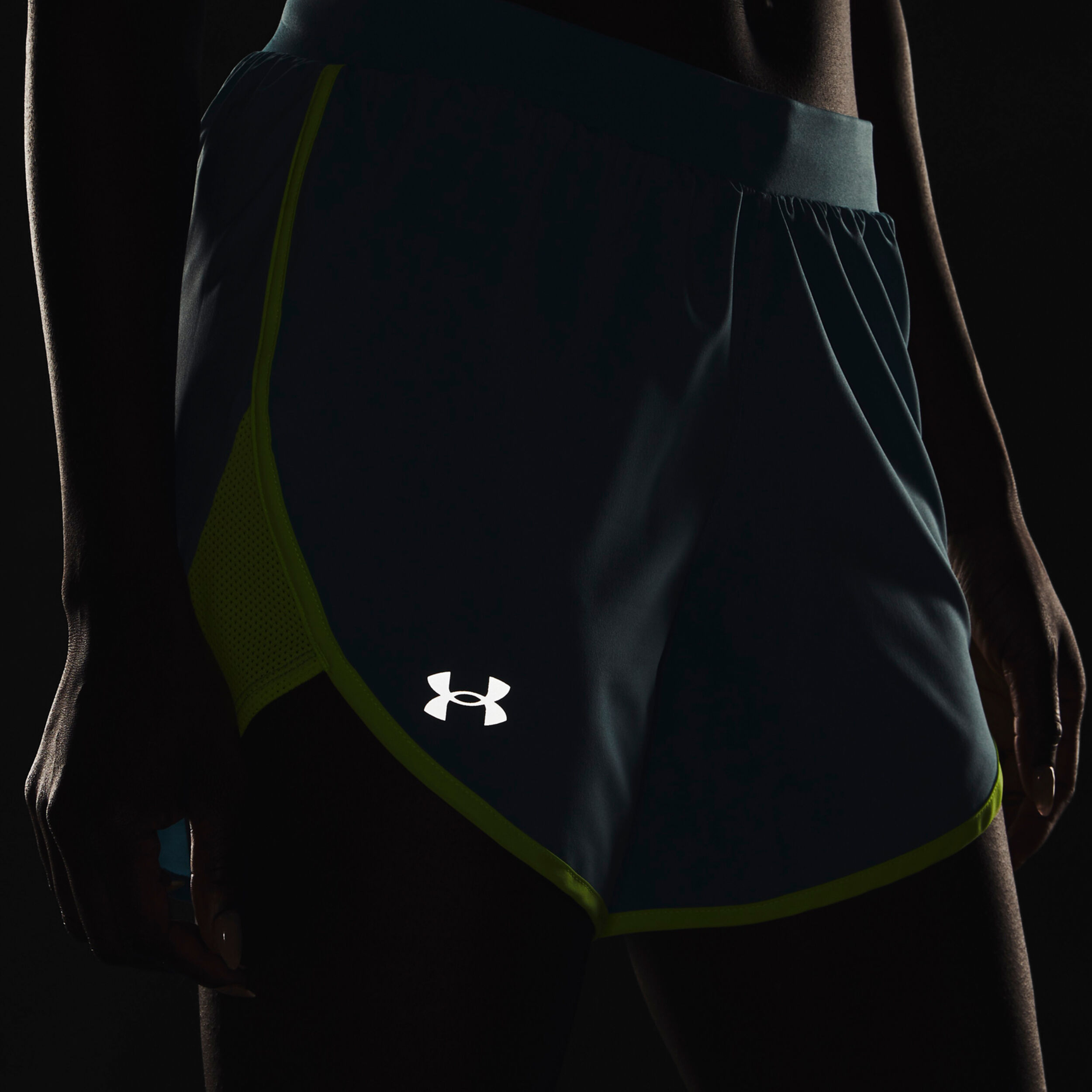 Fly By Elite 5in Shorts Damen - Hellblau, Neongelb
