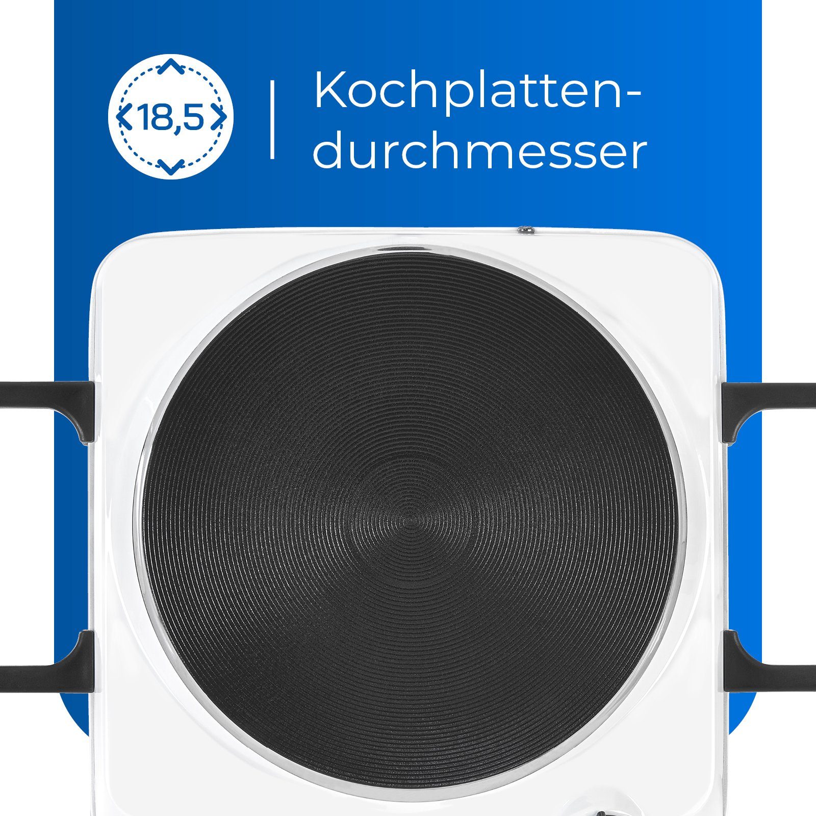 exquisit Einzelkochplatte KP 3102, 1500 W, Massekochfeld, flexibles Kochen überall