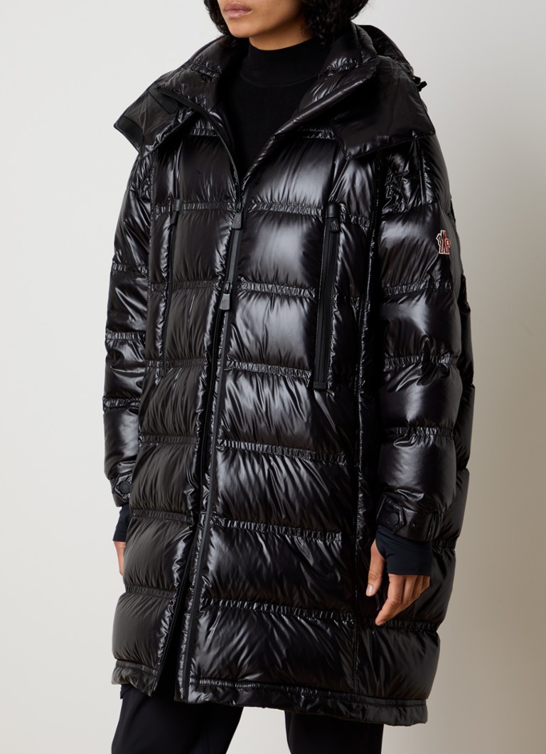 Moncler Rochelairs vattert parka med dunpolstring og avtakbar hette