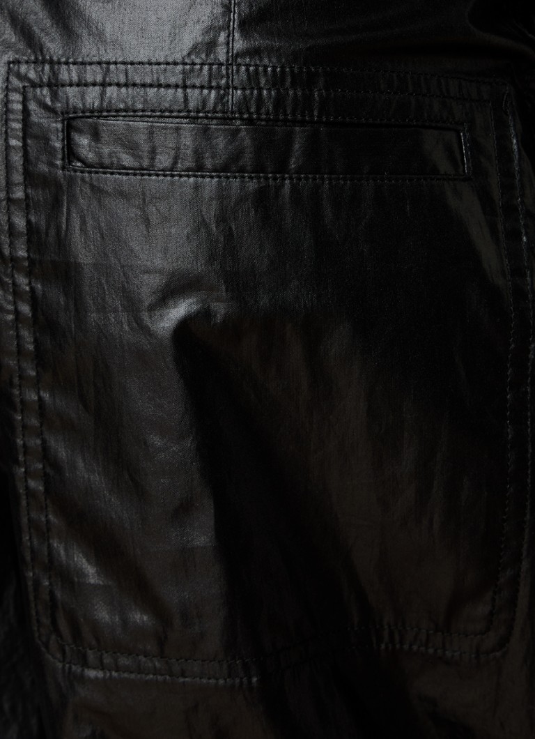 Pantaloni cargo a vita alta e gamba dritta Isabel Marant Divina in ecopelle