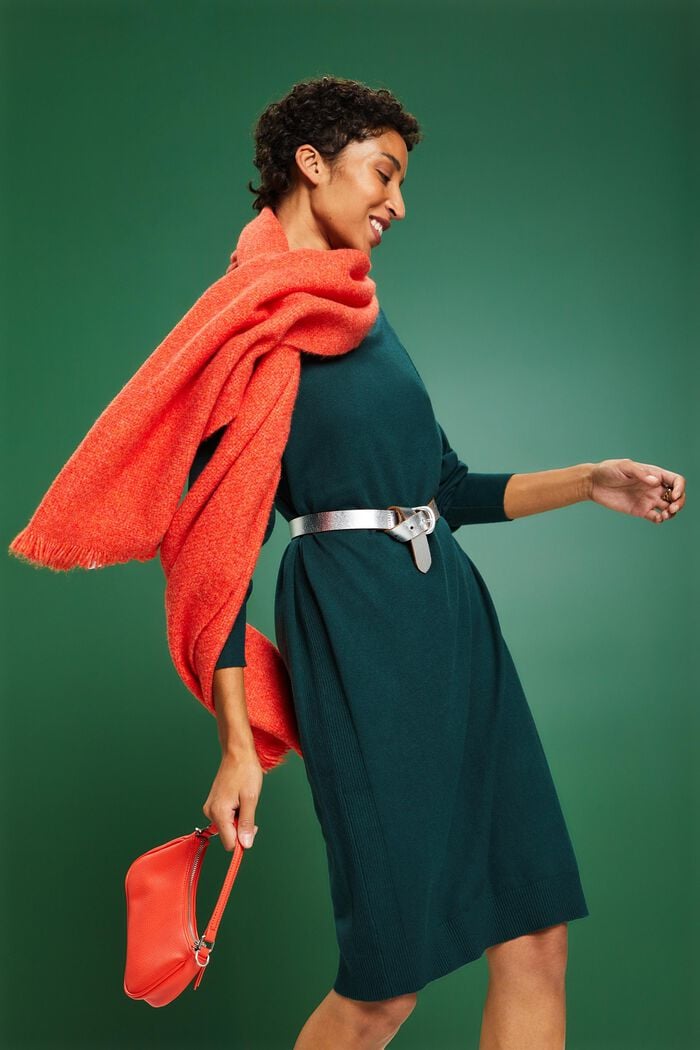 Strickkleid mit Stehkragen