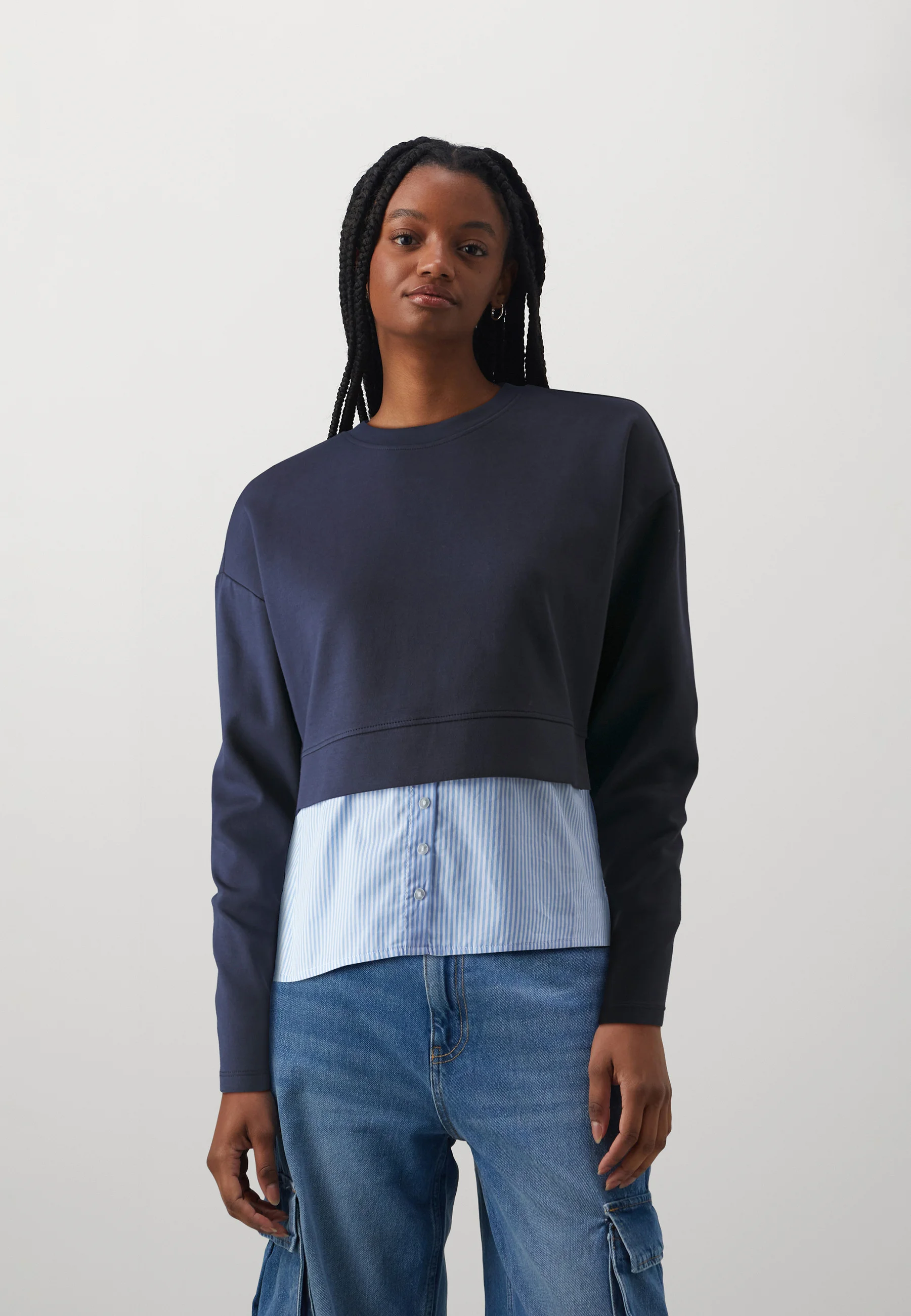 ONLY ONLLOUISE MIX O NECK - Sudadera