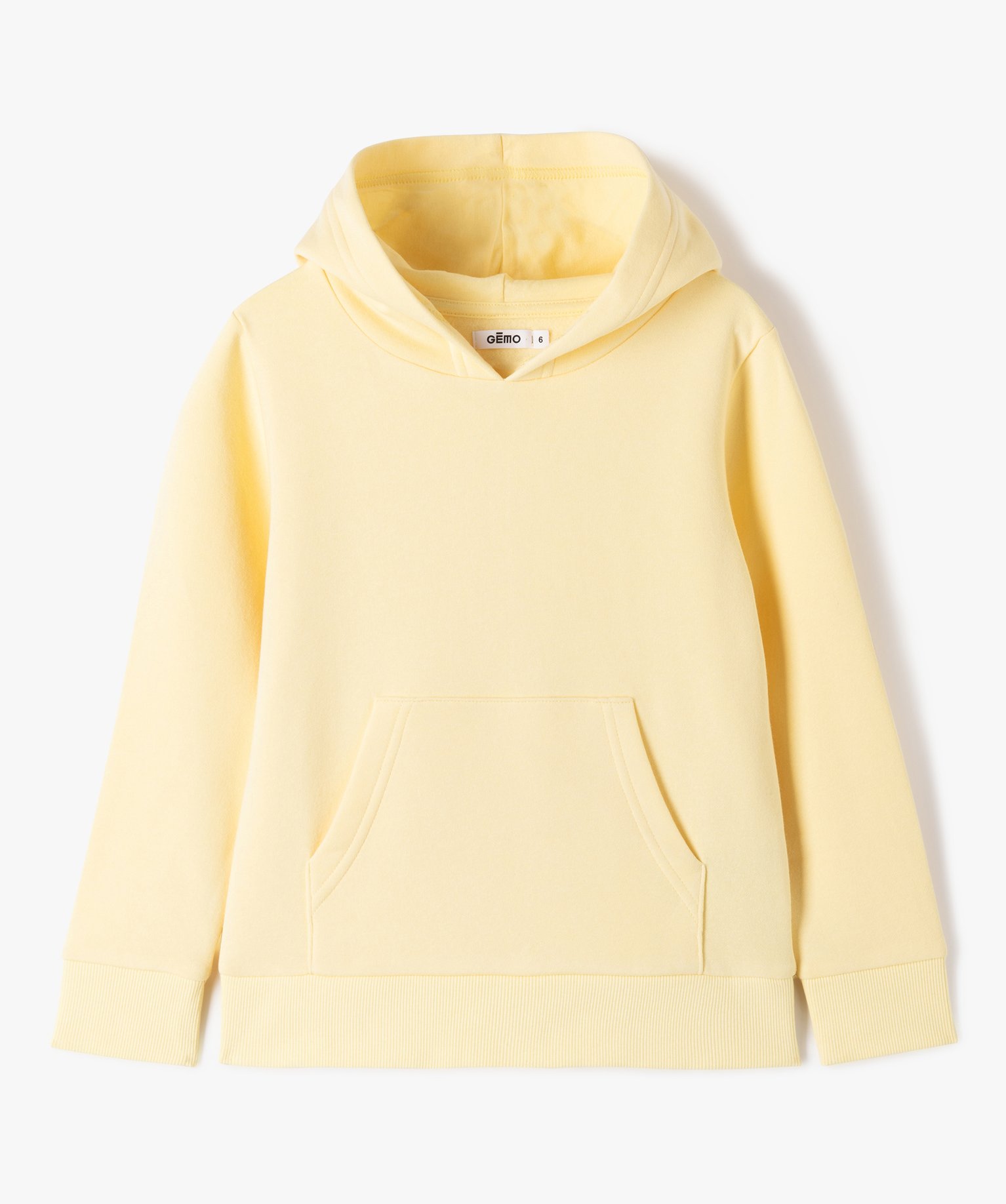 Sweat à capuche intérieur molletonné Garçon jaune | GEMO