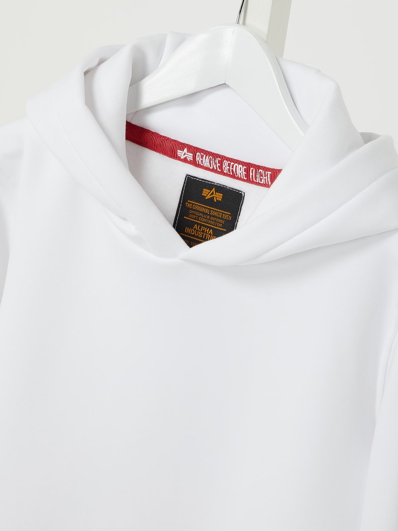 Hoodie mit Logos in weiß