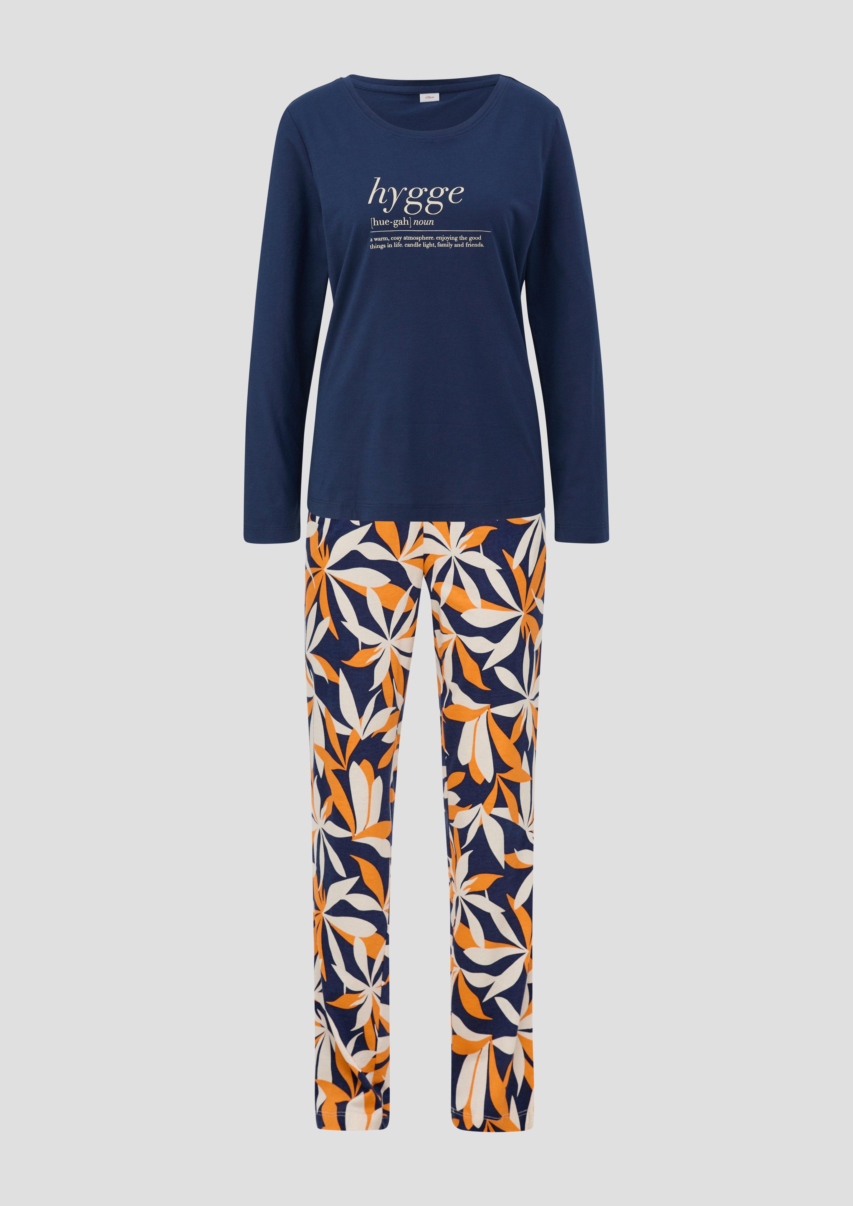 Langes Pyjama-Set mit Print  6009177-58A1