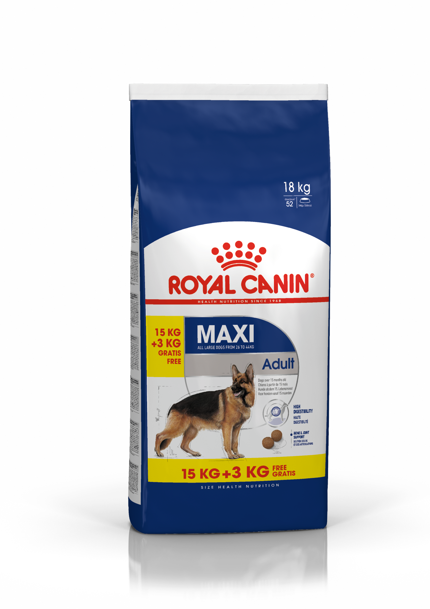 ROYAL CANIN Hundetrockenfutter ROYAL CANIN Maxi Adult 15+3kg