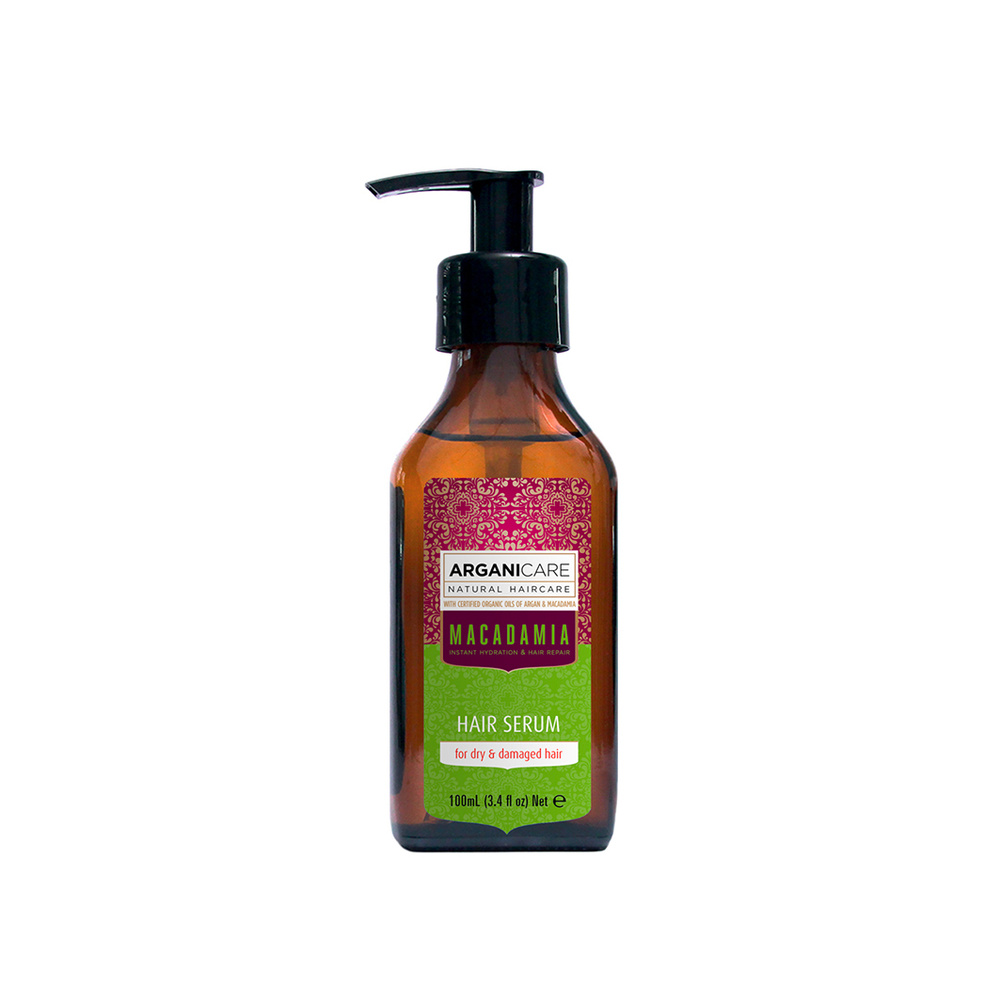 Arganicare Sérum à l'huile de macadamia réparateur  pour cheveux secs et abimés.