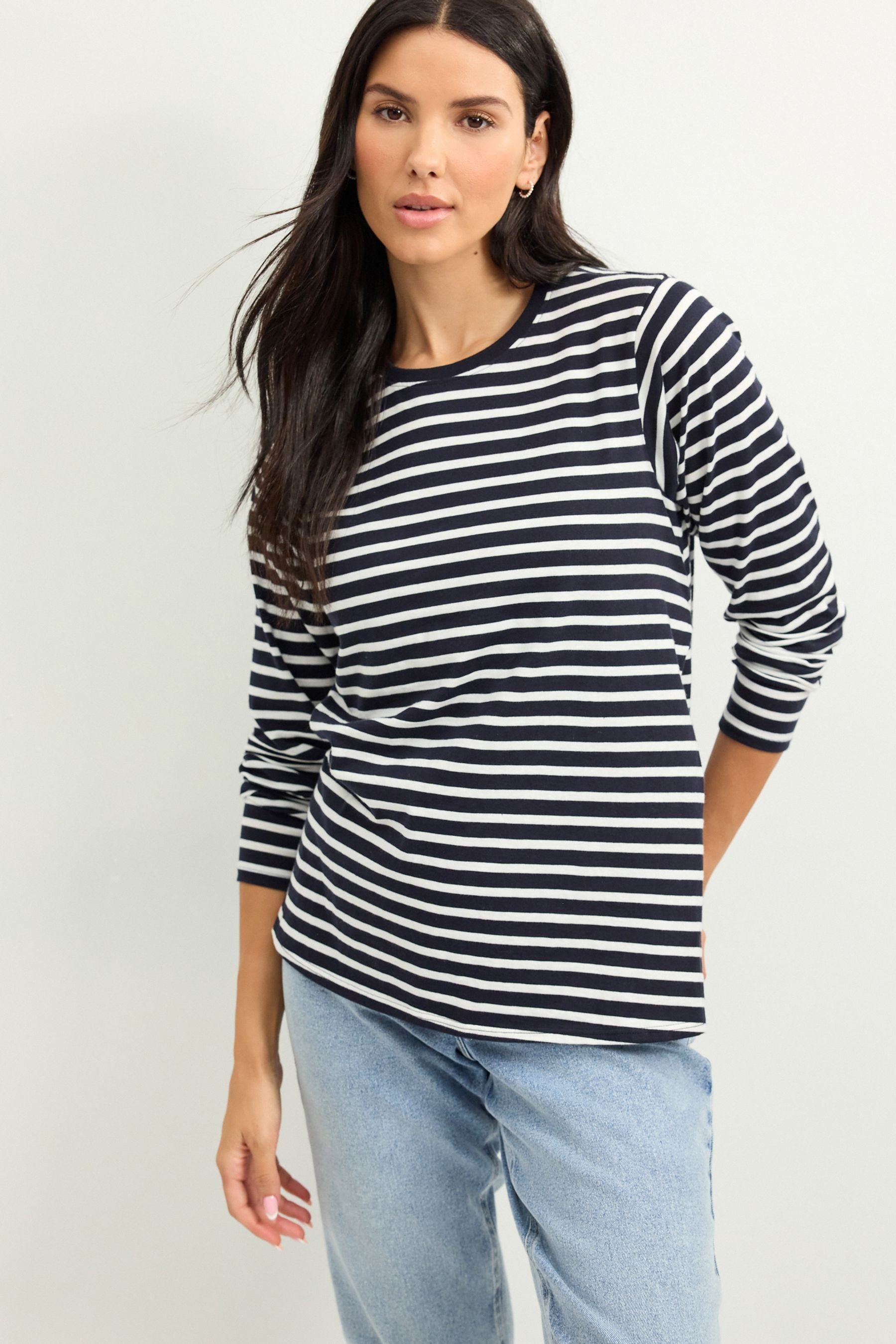 Next Umstandsshirt Gestreiftes Langarm-Stilloberteil, Umstandsmode (1-tlg)