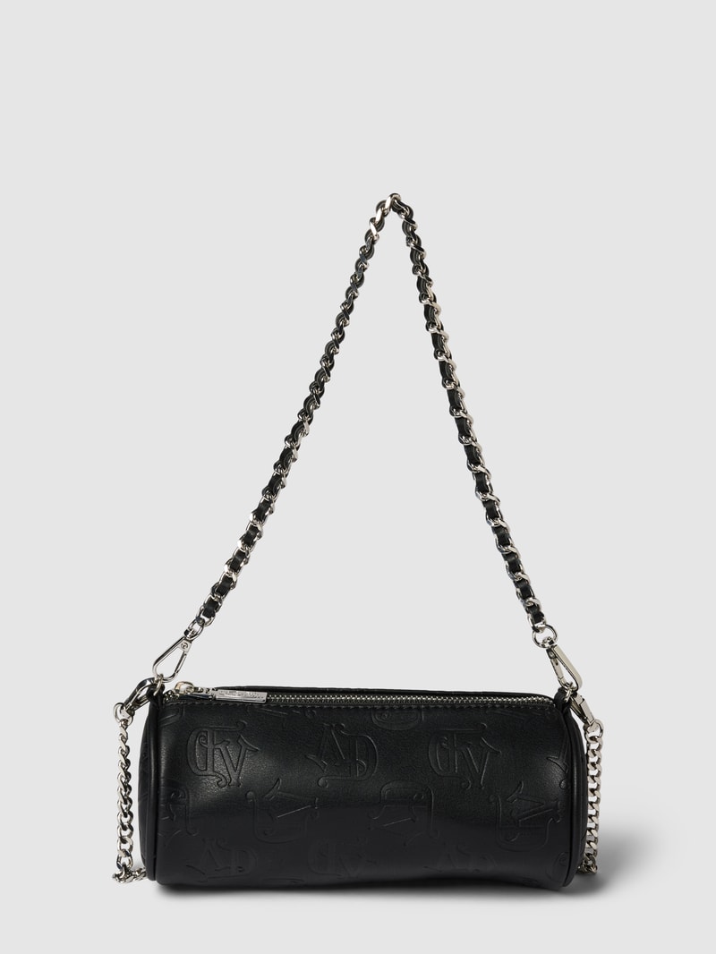 Handtasche mit Label-Patch Modell 'LESLY' in schwarz