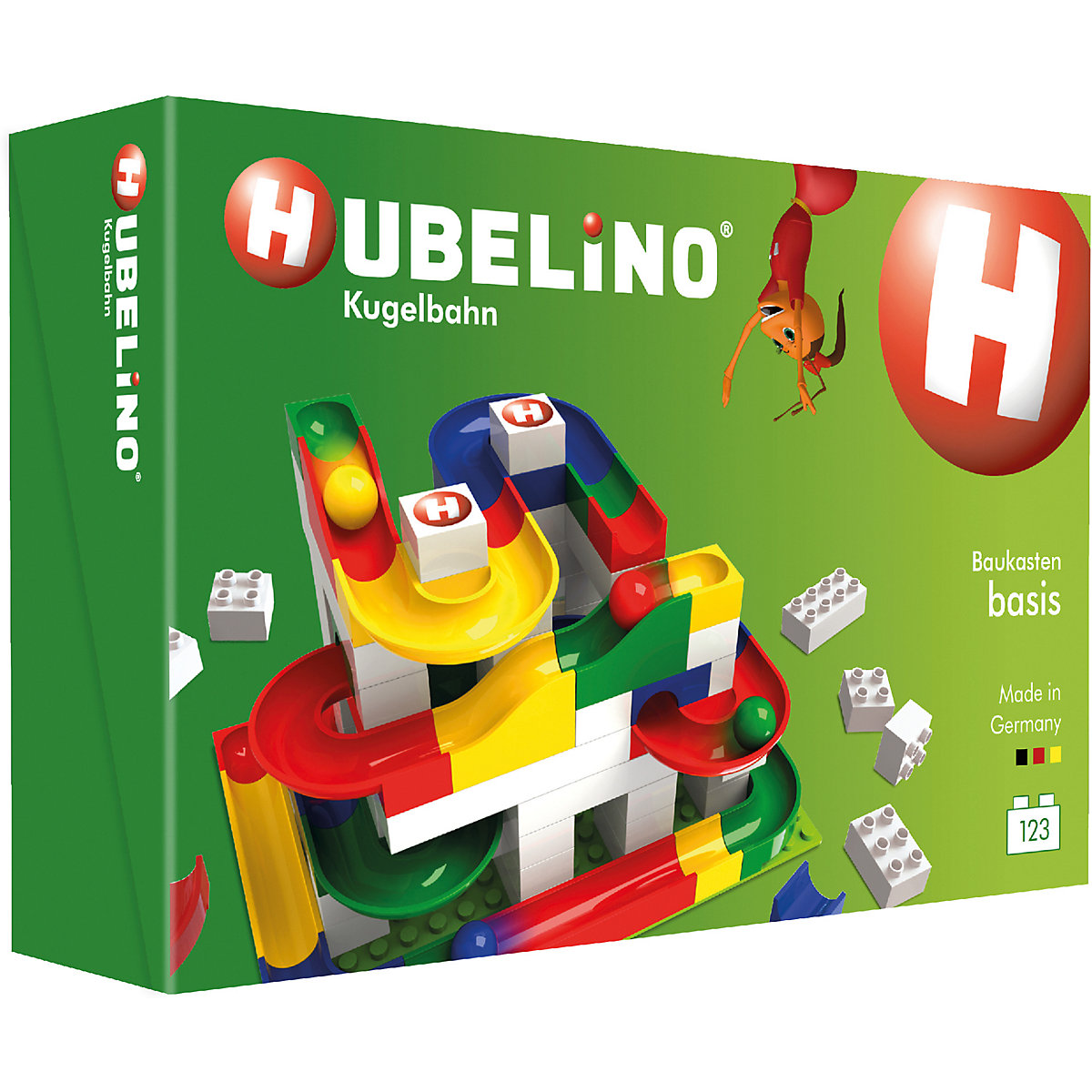 Hubelino - Kugelbahn Basis Baukasten,  123-tlg.