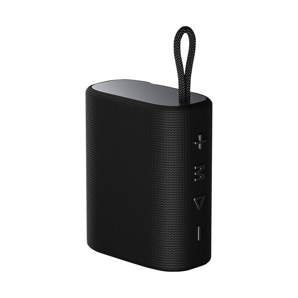 In-Ear-Kopfhörer und Bluetooth Speaker, schwarz