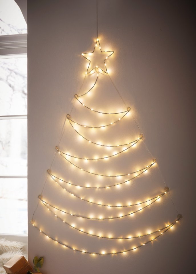 LED-Wanddeko im Weihnachtsbaum-Design