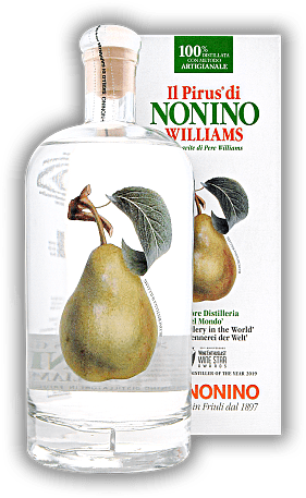 Nonino Pirus di Williams 0,5 Liter Nonino Pirus di Williams 0,5 Liter Obstbrand aus Williams Christ Birnen mit intensivem Williamsbirnen-Duft. 0,5	 Liter - Vol 43%