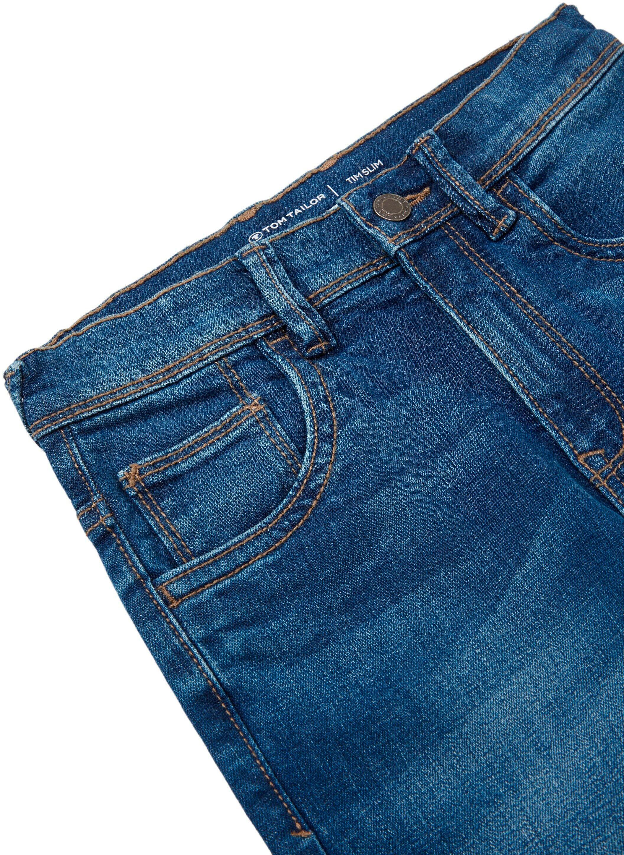 TOM TAILOR Slim-fit-Jeans Tim mit Knopf- und Reißverschluss