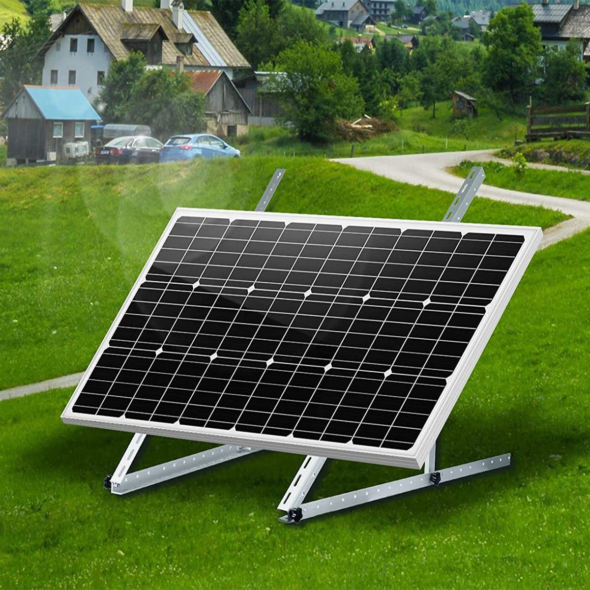 LETGOSPT Solarmodul 100W Monokristallin Solarpanel, 20A Ladegerät Kit, IP65 Wasserdichte Solargenerator