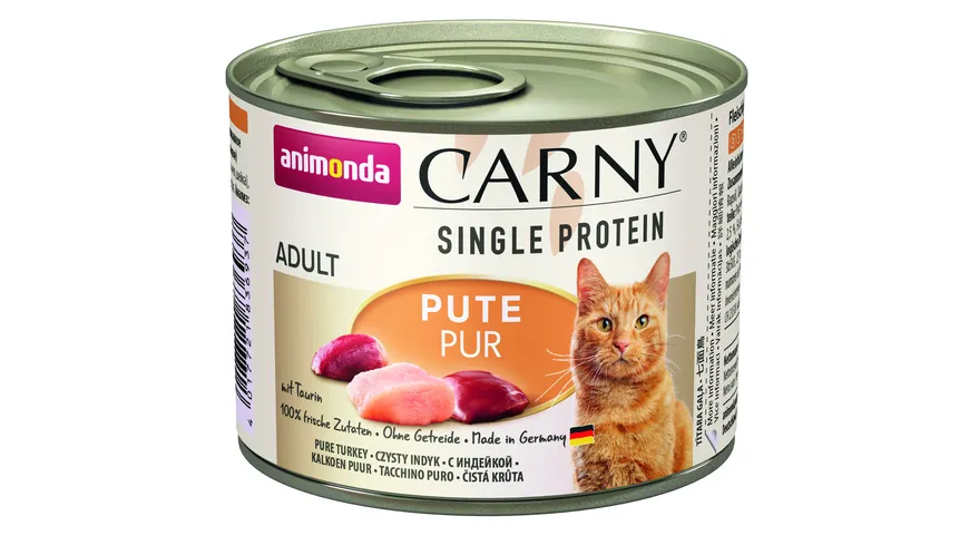 ANIMONDA Katzennassfutter Carny Adult Single Protein Pute pur 200 g